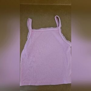American Eagle pink lace tank top